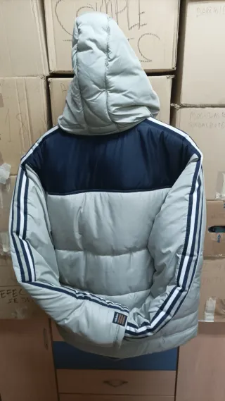 Chaqueta Adidas Beige y Azul Talla M