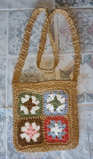 Bolso de ganchillo multicolor