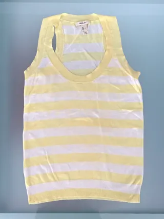 Camiseta Mango Rayas Amarillas y Blancas