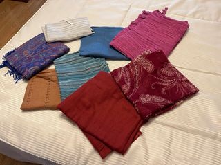 Lote 8 foulards/sciarpe