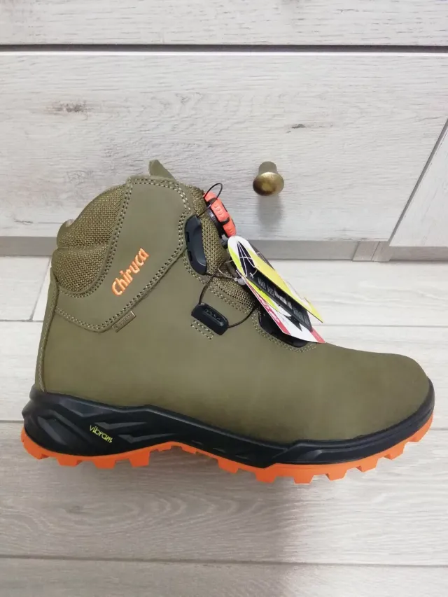 Botas Chiruca Cares Boa Hi Vis 18. Verde-Naranja