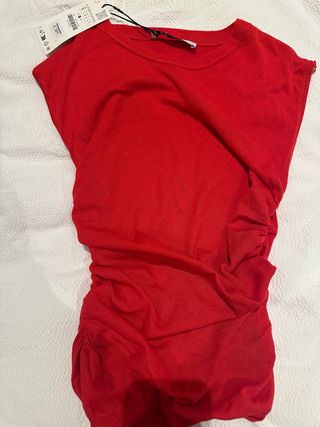 Top Zara Rojo Talla S