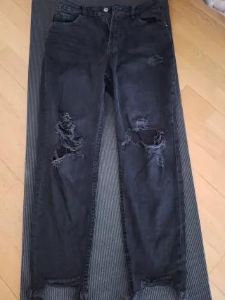 Tejanos negros rotos chica Talla S