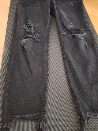 Tejanos negros rotos chica Talla S