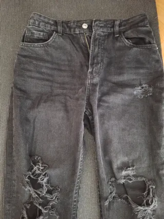 Tejanos negros rotos chica Talla S