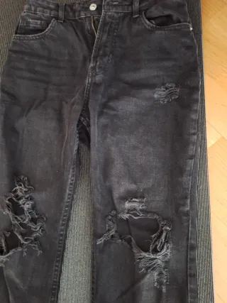 Tejanos negros rotos chica Talla S
