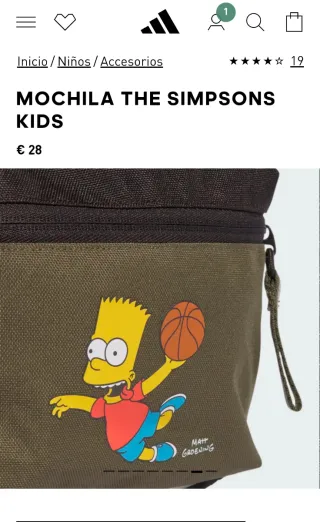 Mochila Adidas The Simpsons Kids