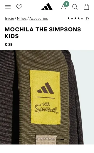 Mochila Adidas The Simpsons Kids