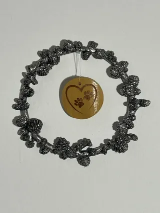 Decorazioni Natalizie Bamboo Zampe Cane Cuore