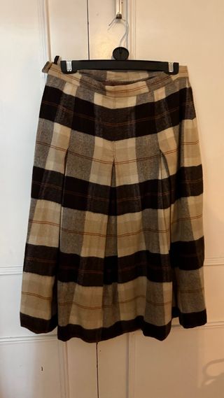 Falda The Scotch House cuadros beige y marrón
