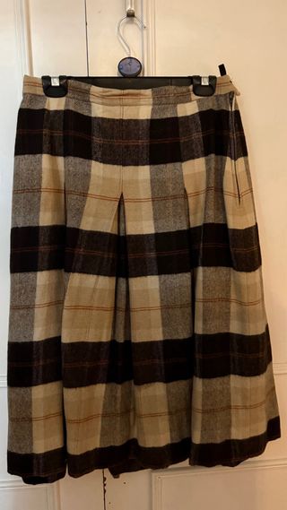Falda The Scotch House cuadros beige y marrón