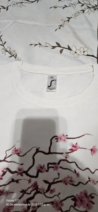Camiseta SOL'S Cerezos en Flor japonés. XXL mujer