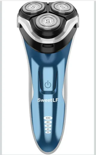 Máquina de afeitar SweetLF azul y plateada