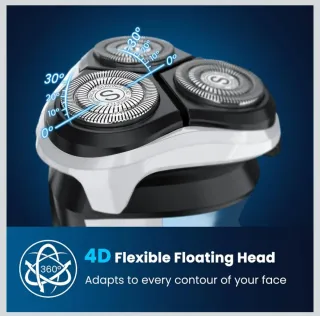 Máquina de afeitar SweetLF azul y plateada