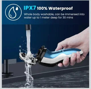 Máquina de afeitar SweetLF azul y plateada