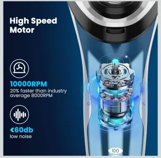 Máquina de afeitar SweetLF azul y plateada