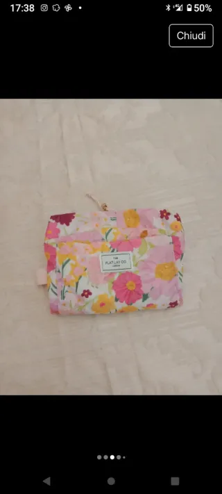 Borsetta makeup The Flat Lay Co. floreale