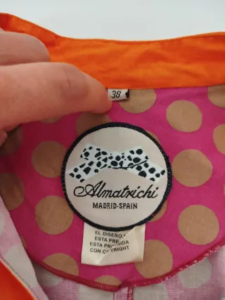 Camisa Almatrichi lunares naranja y rosa