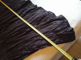 Falda larga Zara seda y viscosa marrón