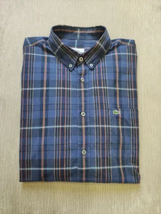 Camicia Lacoste a quadri blu e multicolore