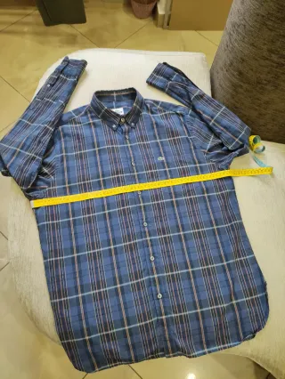 Camicia Lacoste a quadri blu e multicolore