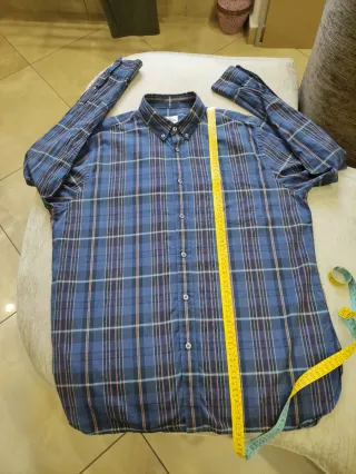 Camicia Lacoste a quadri blu e multicolore
