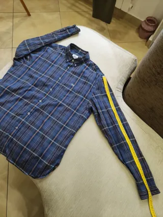 Camicia Lacoste a quadri blu e multicolore