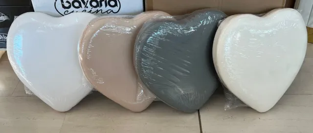 Pouf contenitore Mastro Bianco a forma di cuore