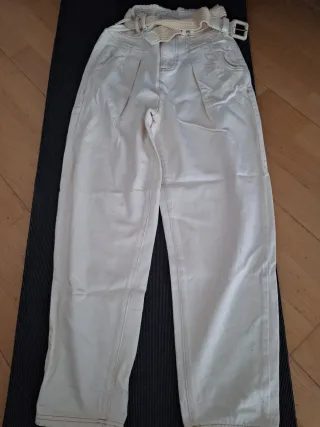 Lote 2 pantalones cargo marrones chica T.32