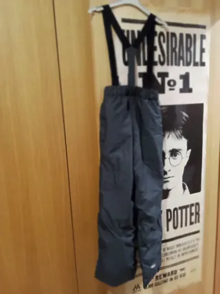 Pantalón de nieve negro con tirantes