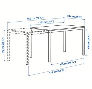 Tavolo estensibile Ikea bianco