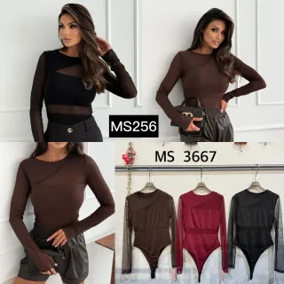 Body de malla transparente