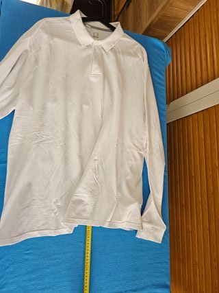 Polo blanco manga larga Inesis 3XL 70x79 Decathlon