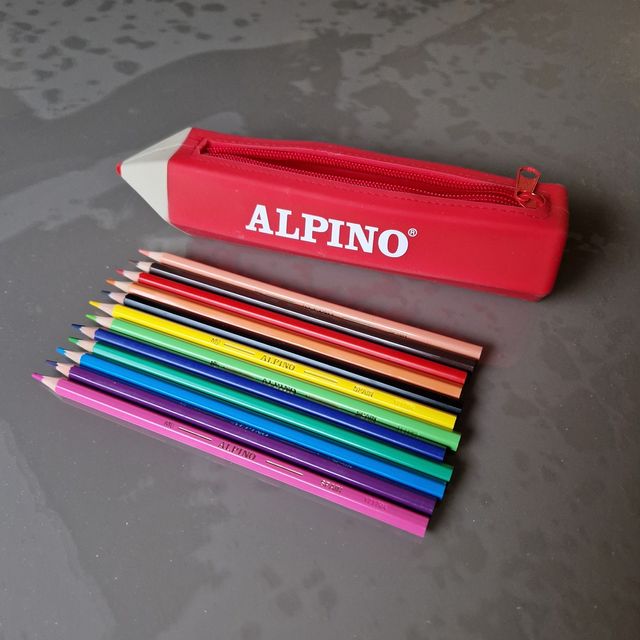Astuccio per matite Alpino Rosso in silicone