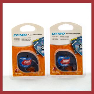 2 Cintas DYMO ROJA LetraTag Plástico 12mm