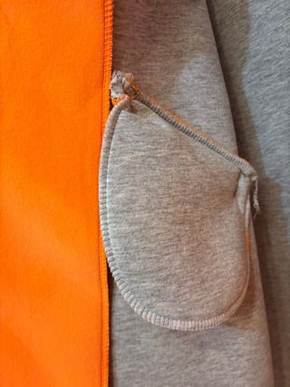 Abrigo oversize neopreno naranja talla única