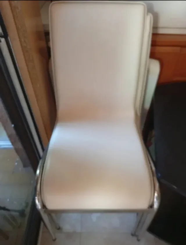 3 Sillas Beige/Plata