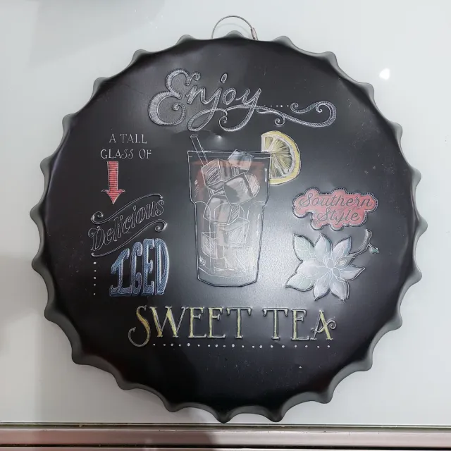Quadro lamiera forma tappo Sweet Tea