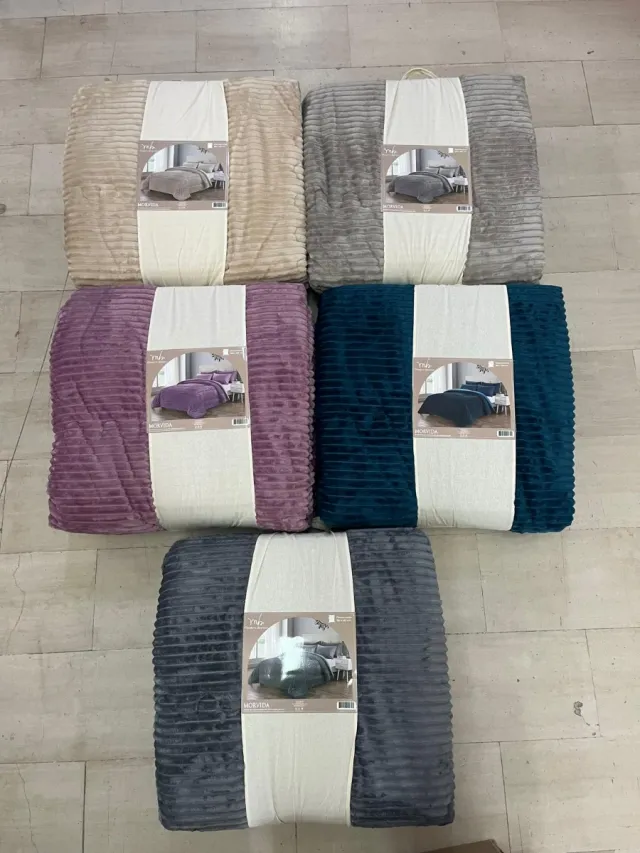 Trapunta in pile corrugato