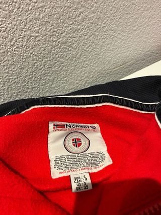 Sudadera Geographical Norway Roja Talla S