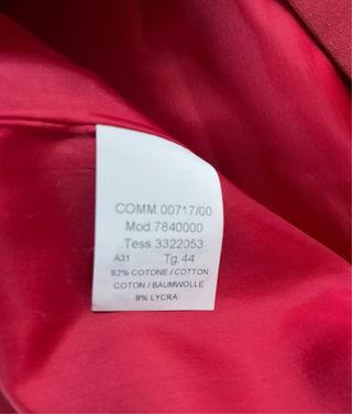 Completo giacca e gonna rossa