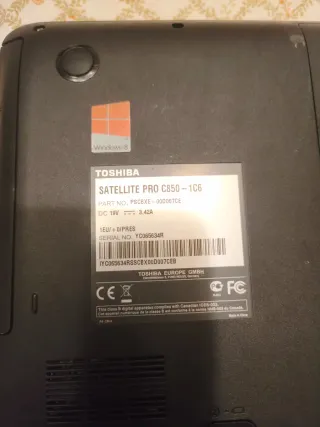 Portátil Toshiba para piezas