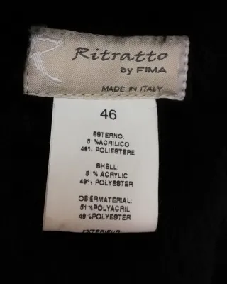 Cappotto nero Made in Italy pari al nuovo