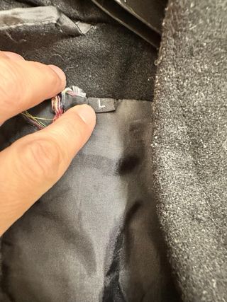 Giubbotto uomo 100% lana nero Tg L