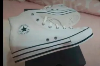 Converse Bota Piel Blancas Talla [40]