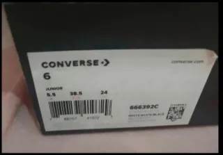 Converse Bota Piel Blancas Talla [40]