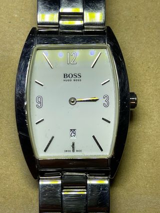 Reloj Hugo Boss Plata Blanco Roto Sin Cristal