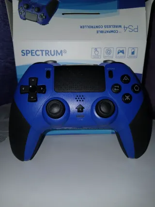 Mando PS4 Spectrum Inalámbrico Azul y Negro