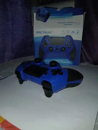 Mando PS4 Spectrum Inalámbrico Azul y Negro