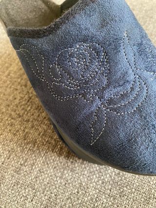 Pantofole da casa blu in velluto